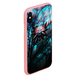 Чехол iPhone XS Max матовый The Witcher logo night, цвет: 3D-баблгам — фото 2