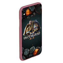 Чехол iPhone XS Max матовый Captain Titus Warhammer 40000 space marine 2, цвет: 3D-малиновый — фото 2