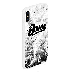 Чехол iPhone XS Max матовый David Bowie white graphite, цвет: 3D-белый — фото 2