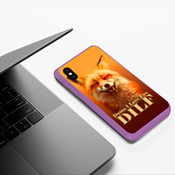 Чехол iPhone XS Max матовый DILF - Damn I love foxes, цвет: 3D-фиолетовый — фото 2