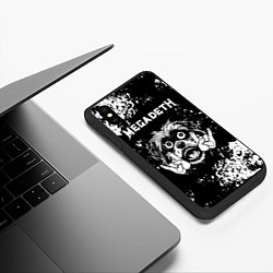 Чехол iPhone XS Max матовый Megadeth рок пес, цвет: 3D-черный — фото 2