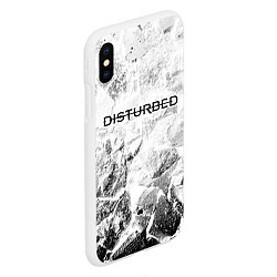 Чехол iPhone XS Max матовый Disturbed white graphite, цвет: 3D-белый — фото 2