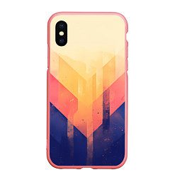 Чехол iPhone XS Max матовый Abstract art - geometric shapes, цвет: 3D-баблгам