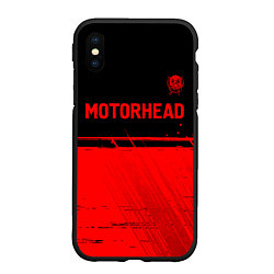 Чехол iPhone XS Max матовый Motorhead - red gradient посередине, цвет: 3D-черный