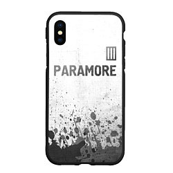 Чехол iPhone XS Max матовый Paramore - white gradient посередине, цвет: 3D-черный