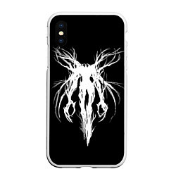 Чехол iPhone XS Max матовый Dark gothic angel, цвет: 3D-белый