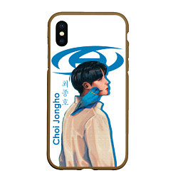 Чехол iPhone XS Max матовый Ateez Choi Jongho, цвет: 3D-коричневый