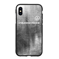 Чехол iPhone XS Max матовый Volkswagen - grey gradient посередине