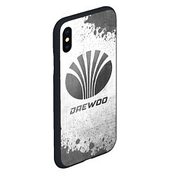 Чехол iPhone XS Max матовый Daewoo - white gradient, цвет: 3D-черный — фото 2