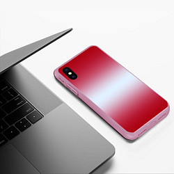 Чехол iPhone XS Max матовый Gradient color, цвет: 3D-розовый — фото 2