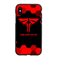 Чехол iPhone XS Max матовый The Last Of Us - red gradient, цвет: 3D-черный