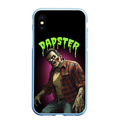 Чехол iPhone XS Max матовый Dadster - zombie - на хэллоуин, цвет: 3D-голубой