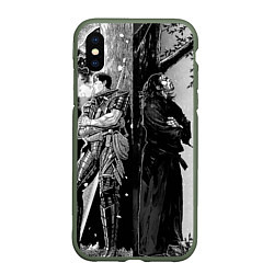 Чехол iPhone XS Max матовый Berserk and Miyamoto Musashi, цвет: 3D-темно-зеленый