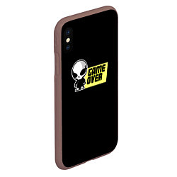 Чехол iPhone XS Max матовый Game over alien, цвет: 3D-коричневый — фото 2