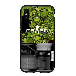 Чехол iPhone XS Max матовый Counter strike game skin, цвет: 3D-черный