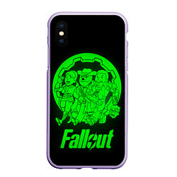 Чехол iPhone XS Max матовый Fallout - movie heroes