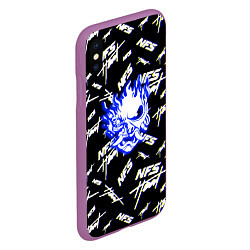 Чехол iPhone XS Max матовый NFS samurai logo, цвет: 3D-фиолетовый — фото 2