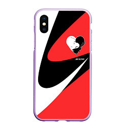 Чехол iPhone XS Max матовый Meet my heart, цвет: 3D-сиреневый