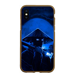 Чехол iPhone XS Max матовый The coolness of a samurai, цвет: 3D-коричневый