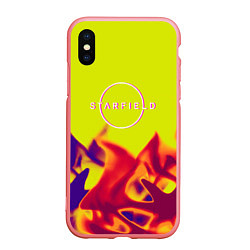 Чехол iPhone XS Max матовый Starfield fire steel, цвет: 3D-баблгам