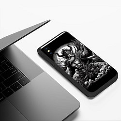 Чехол iPhone XS Max матовый Воин из легенд, цвет: 3D-черный — фото 2