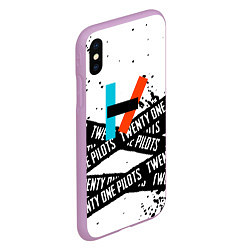 Чехол iPhone XS Max матовый Twenty one pilots rock, цвет: 3D-сиреневый — фото 2