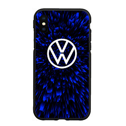 Чехол iPhone XS Max матовый Volkswagen blue energy, цвет: 3D-черный