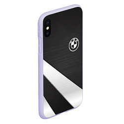 Чехол iPhone XS Max матовый BMW sport line geometry steel, цвет: 3D-светло-сиреневый — фото 2