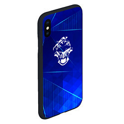 Чехол iPhone XS Max матовый Goblin Slayer blue poly, цвет: 3D-черный — фото 2