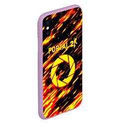 Чехол iPhone XS Max матовый Portal огненный стиль, цвет: 3D-сиреневый — фото 2