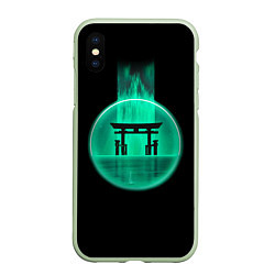 Чехол iPhone XS Max матовый Neon shrine, цвет: 3D-салатовый