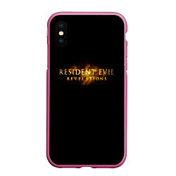 Чехол iPhone XS Max матовый Resident Evil 7 biohazard, цвет: 3D-малиновый