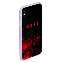 Чехол iPhone XS Max матовый Biohazard брызги красок, цвет: 3D-светло-сиреневый — фото 2