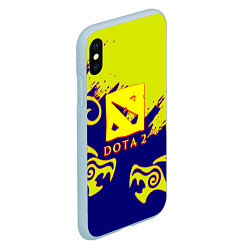 Чехол iPhone XS Max матовый Dota dragon steel, цвет: 3D-голубой — фото 2