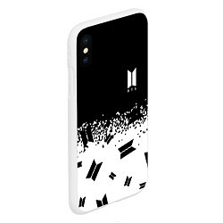 Чехол iPhone XS Max матовый Marshmello dj pattern краски, цвет: 3D-белый — фото 2