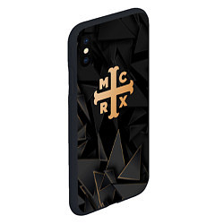 Чехол iPhone XS Max матовый My Chemical Romance golden poly, цвет: 3D-черный — фото 2