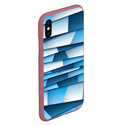 Чехол iPhone XS Max матовый Geometry line, цвет: 3D-малиновый — фото 2