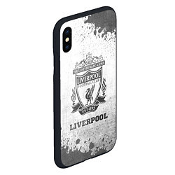 Чехол iPhone XS Max матовый Liverpool - white gradient, цвет: 3D-черный — фото 2