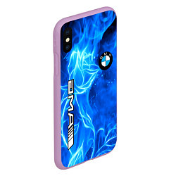 Чехол iPhone XS Max матовый BMW flower flame, цвет: 3D-сиреневый — фото 2