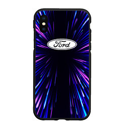 Чехол iPhone XS Max матовый Ford neon energy, цвет: 3D-черный