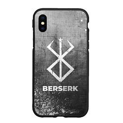 Чехол iPhone XS Max матовый Berserk - grey gradient, цвет: 3D-черный