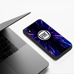 Чехол iPhone XS Max матовый Fiat neon energy, цвет: 3D-черный — фото 2