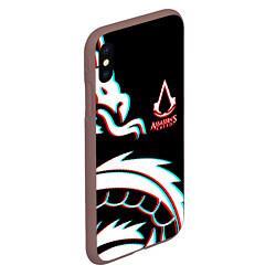 Чехол iPhone XS Max матовый Assassins Creed Shadows game, цвет: 3D-коричневый — фото 2