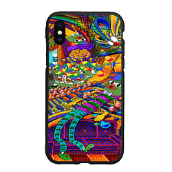 Чехол iPhone XS Max матовый Pepe mem optacal, цвет: 3D-черный