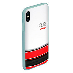 Чехол iPhone XS Max матовый AUDI auto car, цвет: 3D-мятный — фото 2