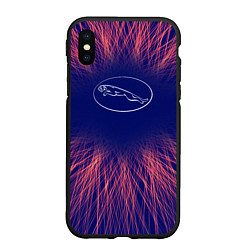 Чехол iPhone XS Max матовый Jaguar red energy, цвет: 3D-черный