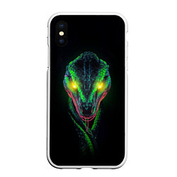 Чехол iPhone XS Max матовый Дух змеи, цвет: 3D-белый