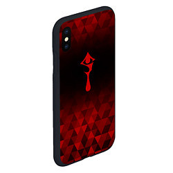 Чехол iPhone XS Max матовый Hellsing red poly, цвет: 3D-черный — фото 2