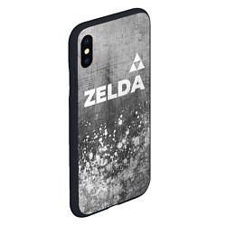 Чехол iPhone XS Max матовый Zelda - grey gradient посередине, цвет: 3D-черный — фото 2