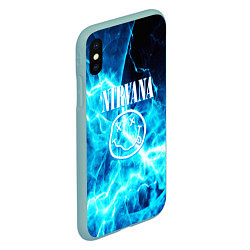 Чехол iPhone XS Max матовый Nirvana electro, цвет: 3D-мятный — фото 2